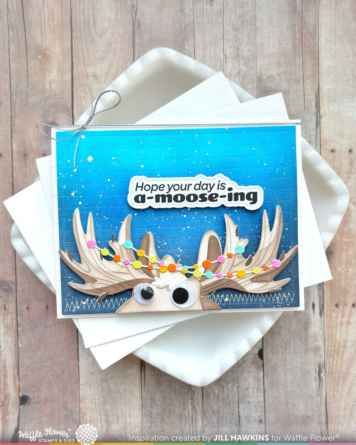 Waffle Flower Crafts A-moose-ing Sentiments Combo