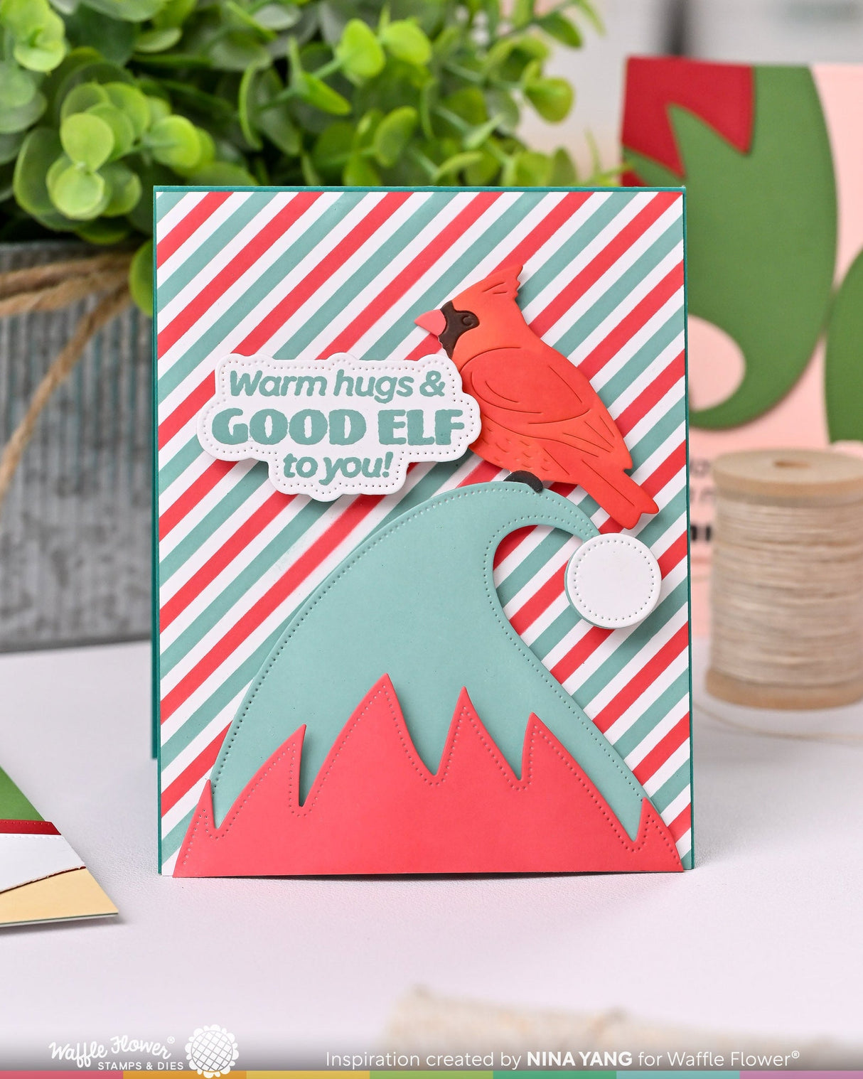 Waffle Flower Crafts Elf-tastic Sentiments Combo