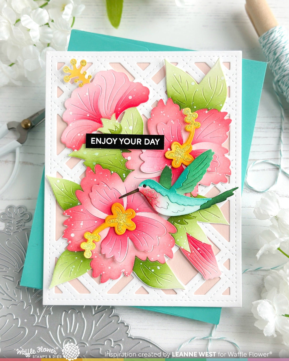 Waffle Flower Crafts Hibiscus Cluster Die