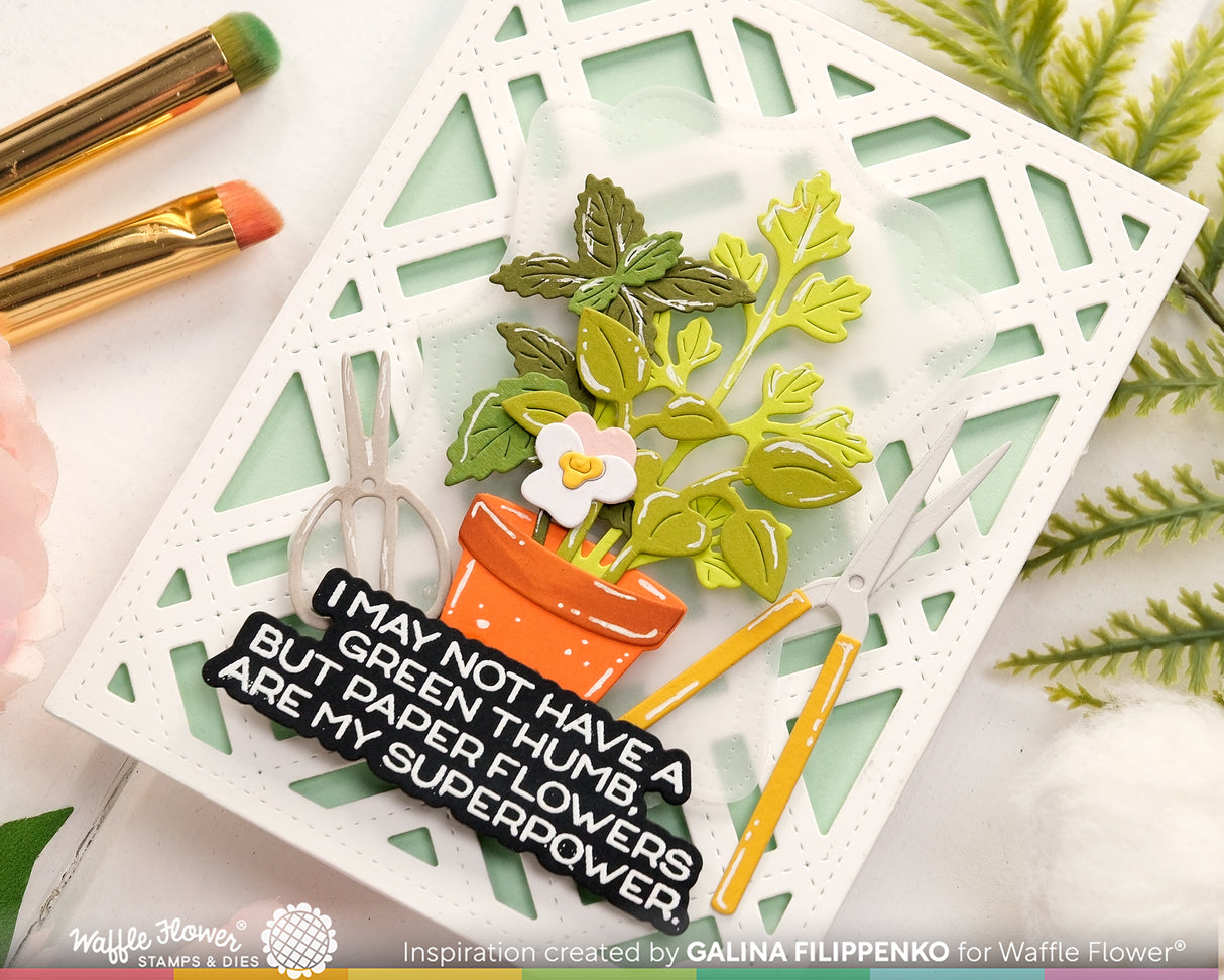 Waffle Flower Craft Happy Herbs Die