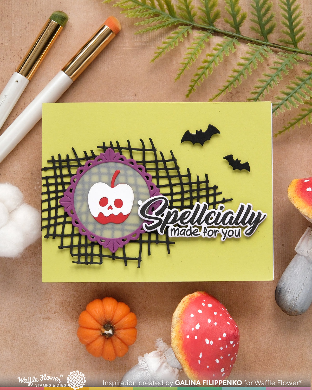 Waffle Flower Postage Collage Spooktacular Icons Die - 422480