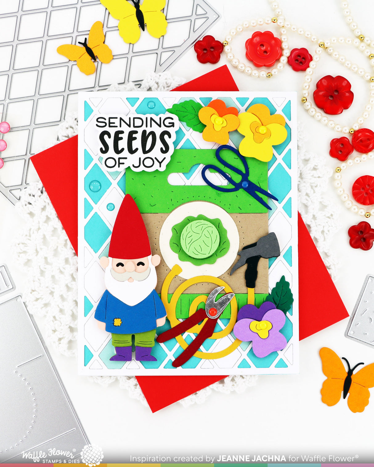 Waffle Flower Craft Green Thumb Sentiments Combo