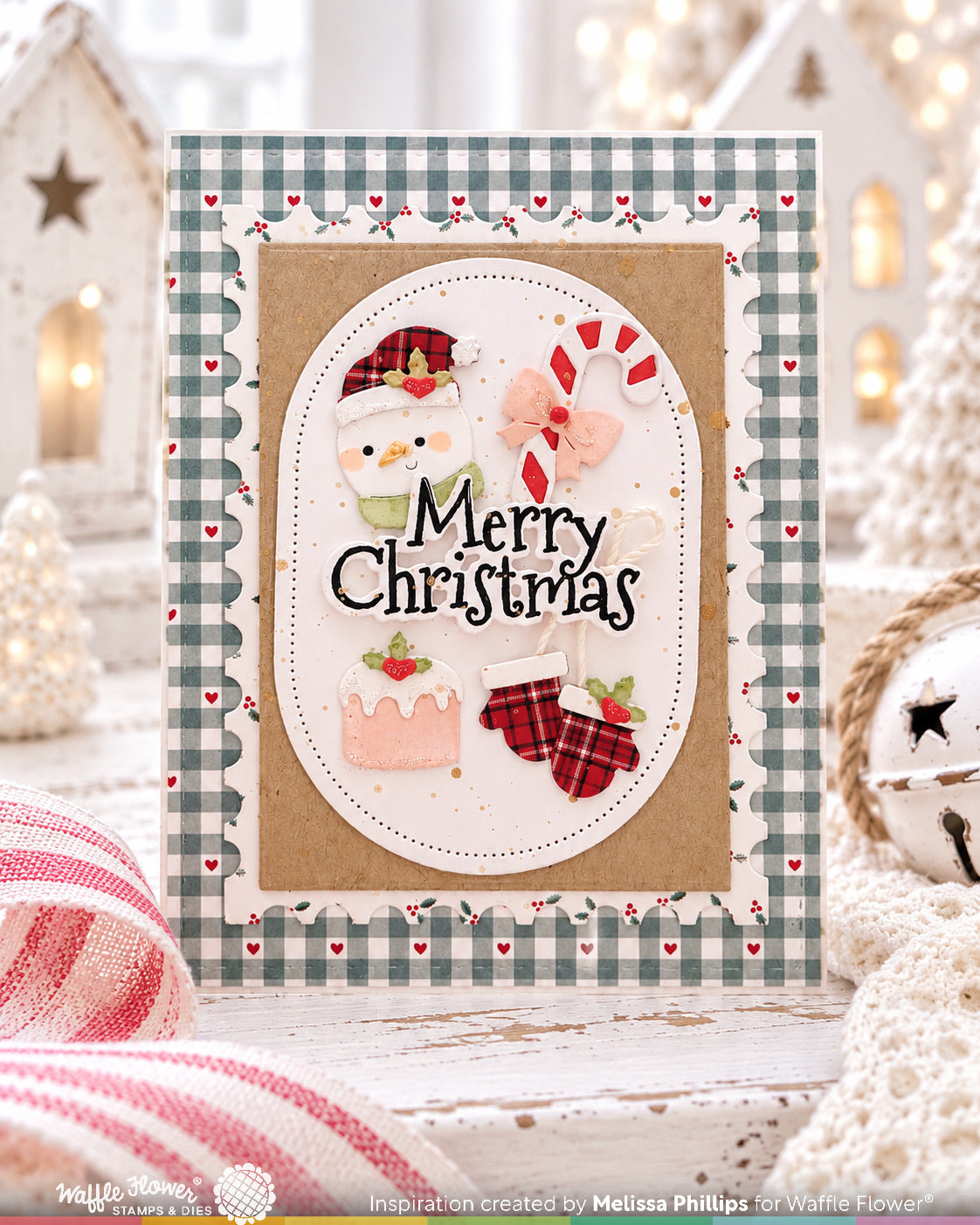 Waffle Flower Postage Collage Christmas Icons Die - 422622