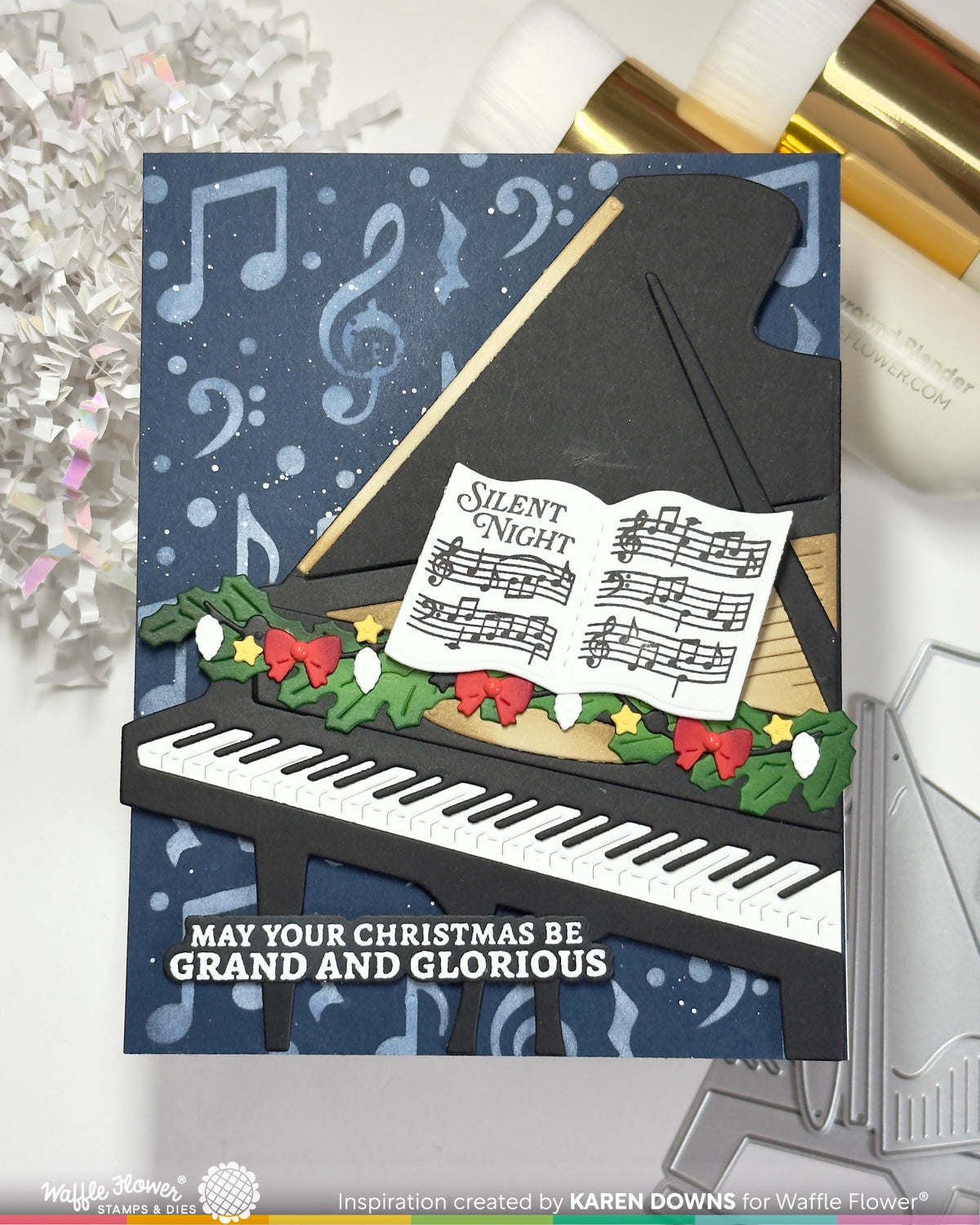 Waffle Flower Grand Piano Die - 422724