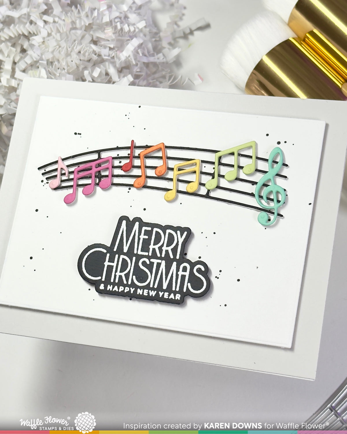 Waffle Flower Joyful Notes Die - 422726