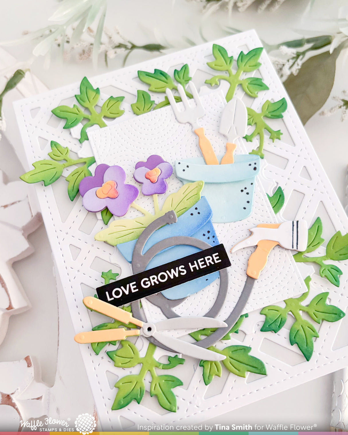 Waffle Flower Craft Pots and Plants Die
