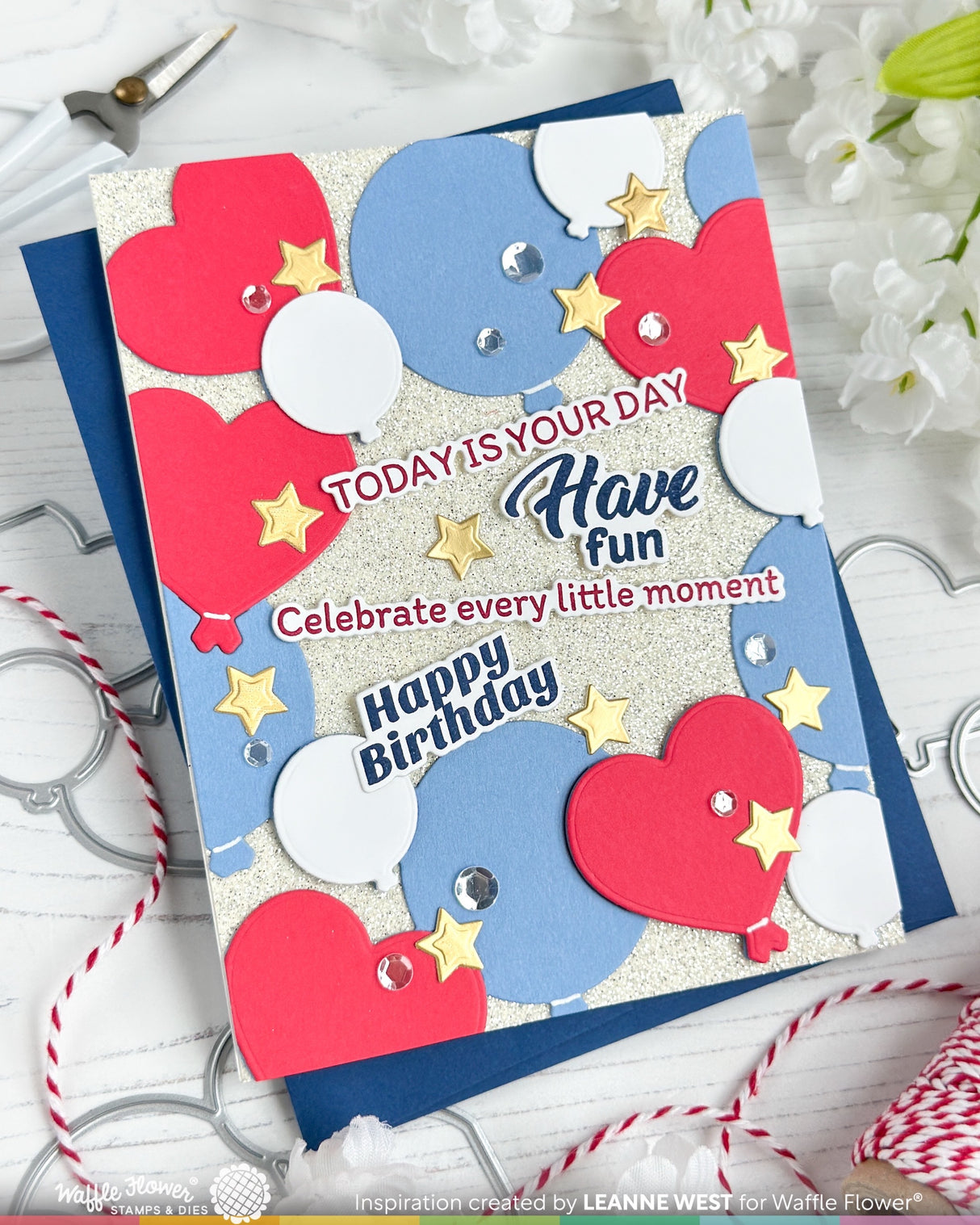 Waffle Flower Balloon Frame Die - 422573