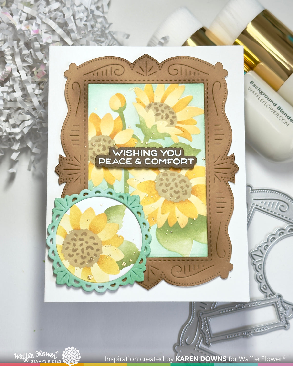 Waffle Flower NPC Sunflower Stencil - 422607