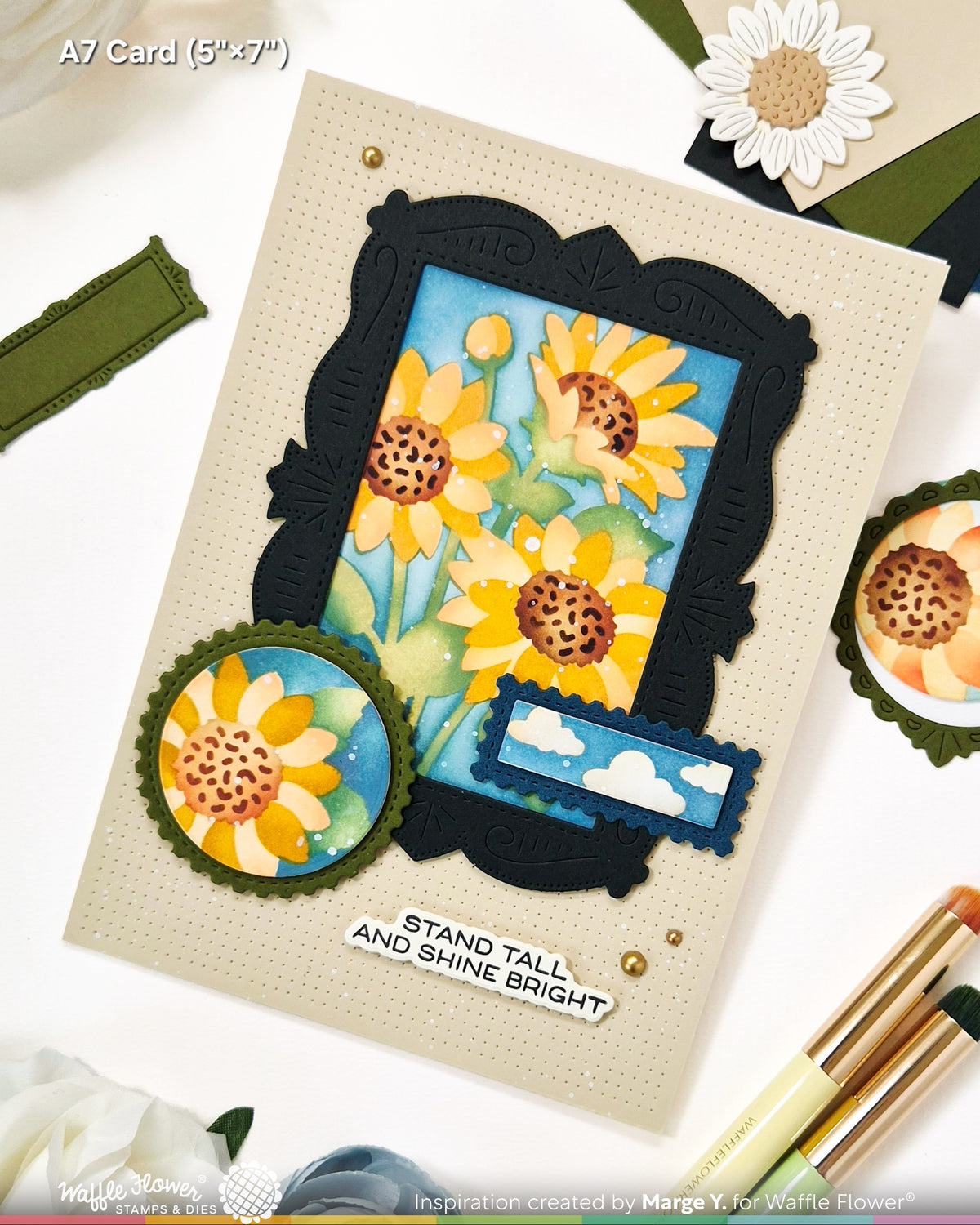Waffle Flower NPC Sunflower Stencil - 422607