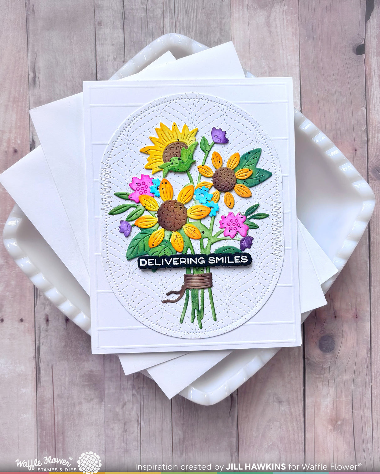 Waffle Flower Sunflower Bouquet Die - 422608