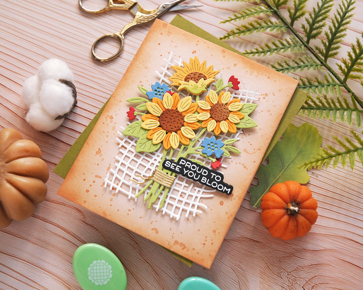 Waffle Flower Sunflower Bouquet Die - 422608