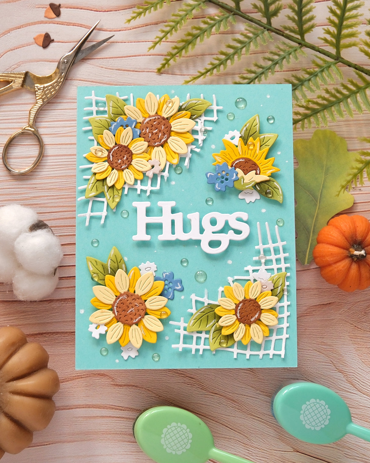 Waffle Flower Sunflower Bouquet Die - 422608