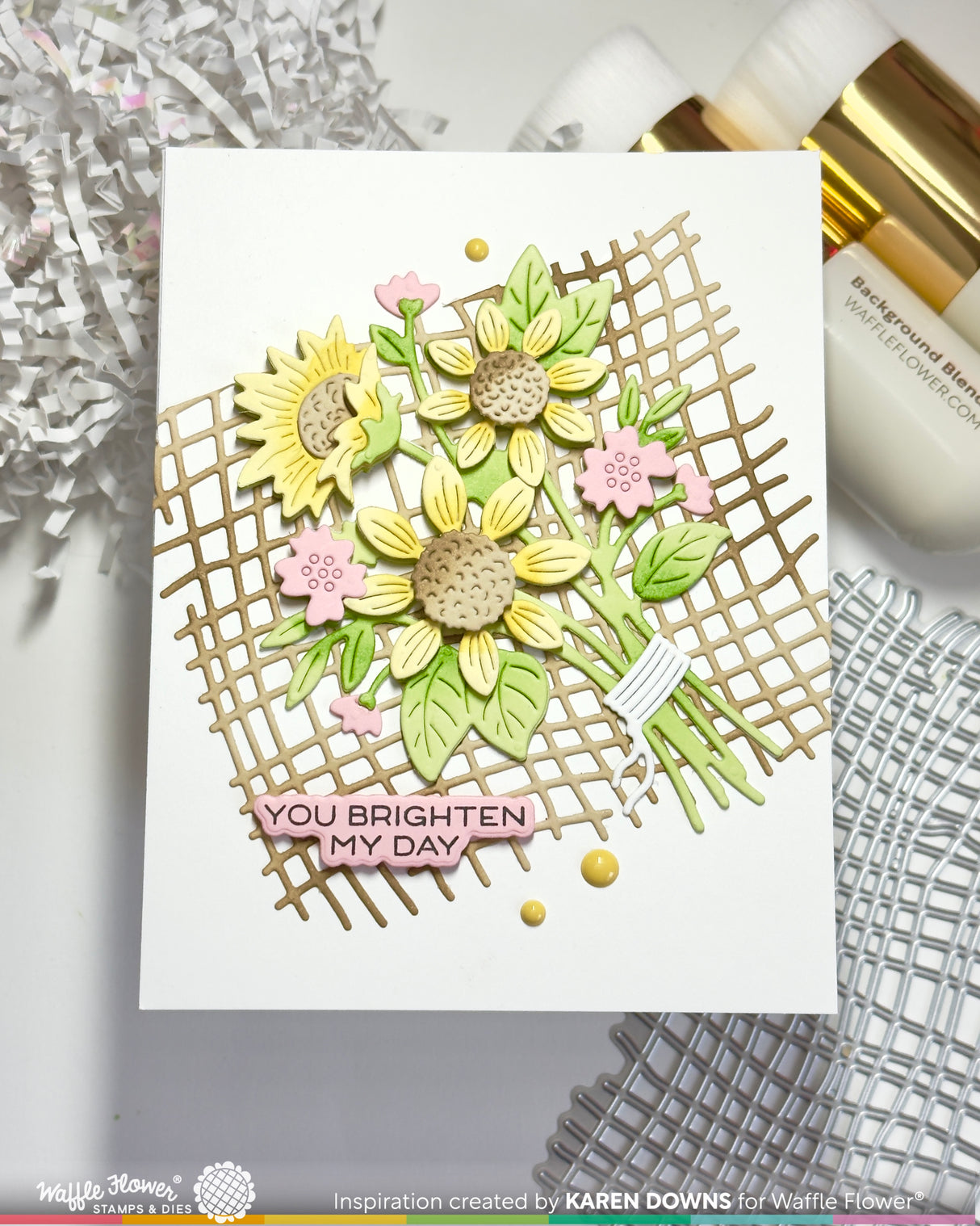 Waffle Flower Sunflower Bouquet Die - 422608