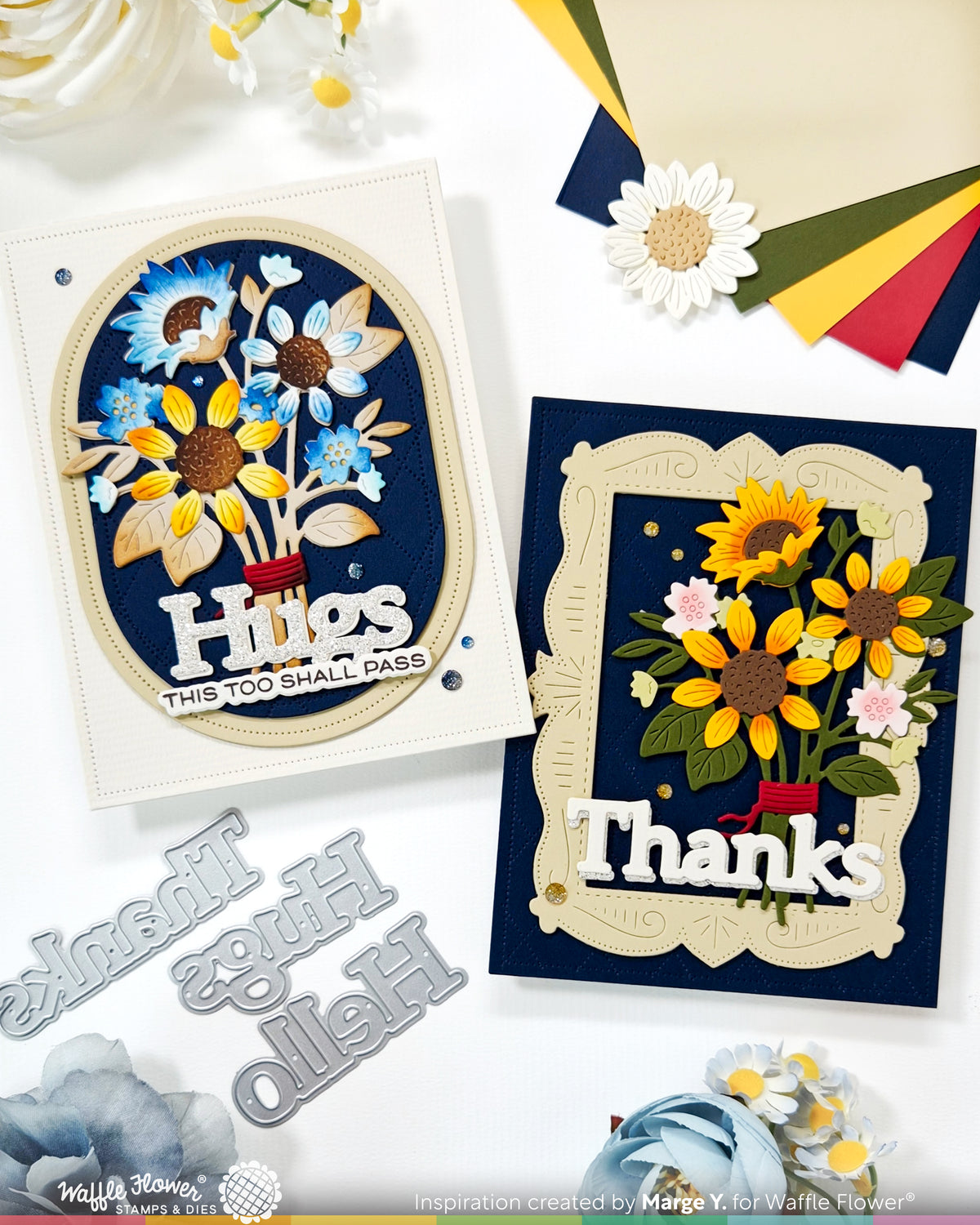 Waffle Flower Sunflower Bouquet Die - 422608