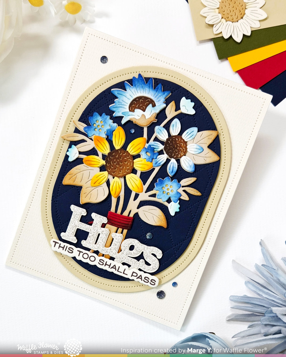 Waffle Flower Sunflower Bouquet Die - 422608