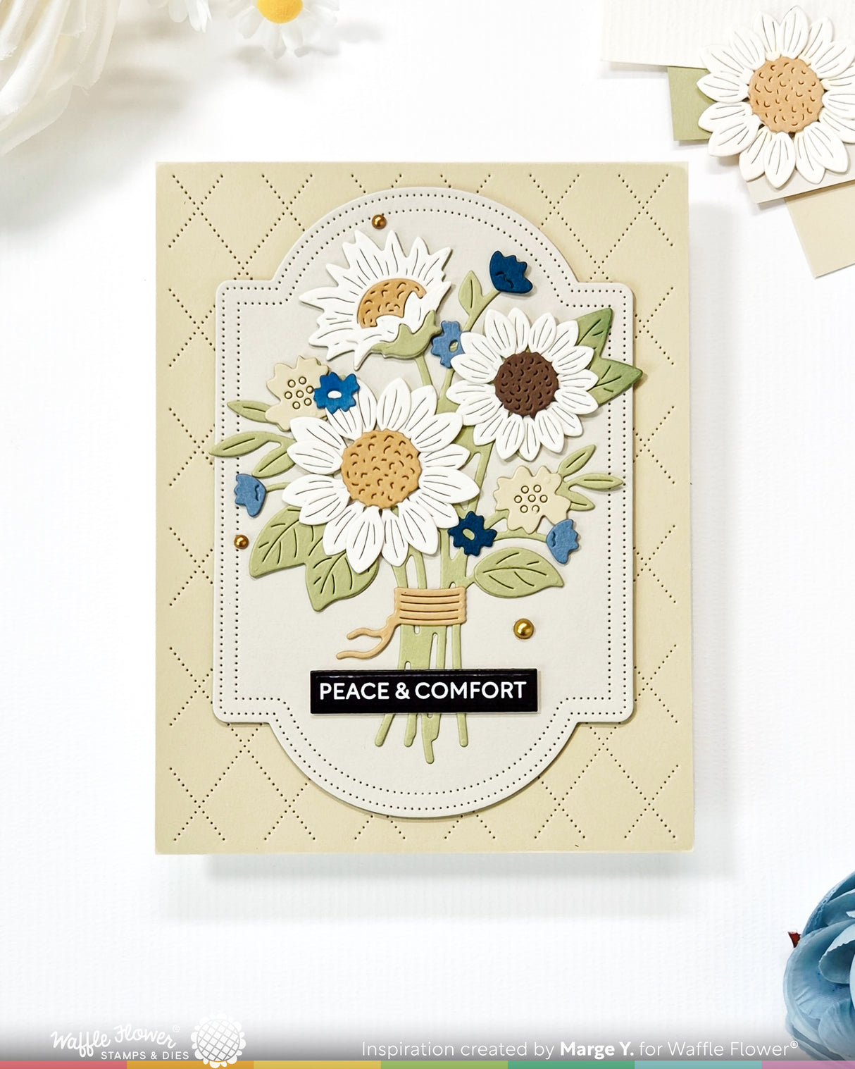 Waffle Flower Sunflower Bouquet Die - 422608