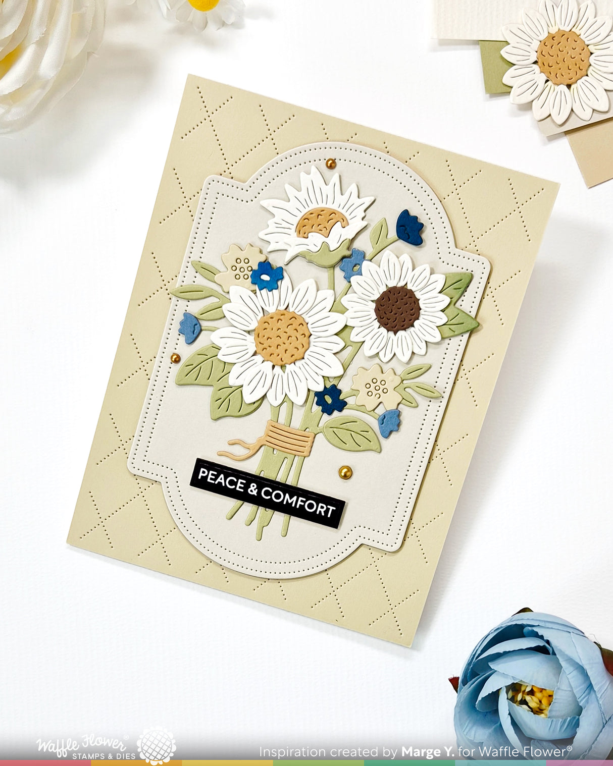Waffle Flower Sunflower Bouquet Die - 422608
