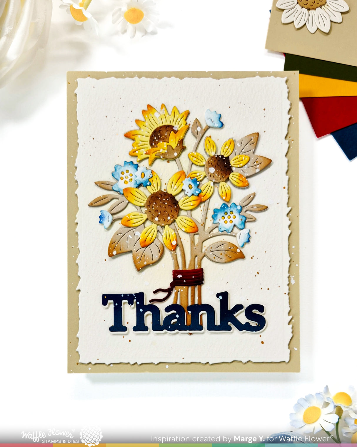 Waffle Flower Sunflower Bouquet Die - 422608