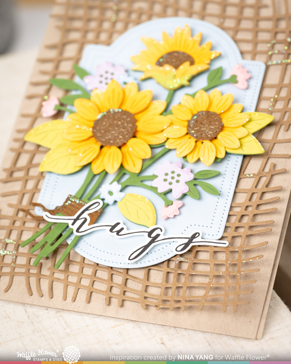 Waffle Flower Sunflower Bouquet Die - 422608