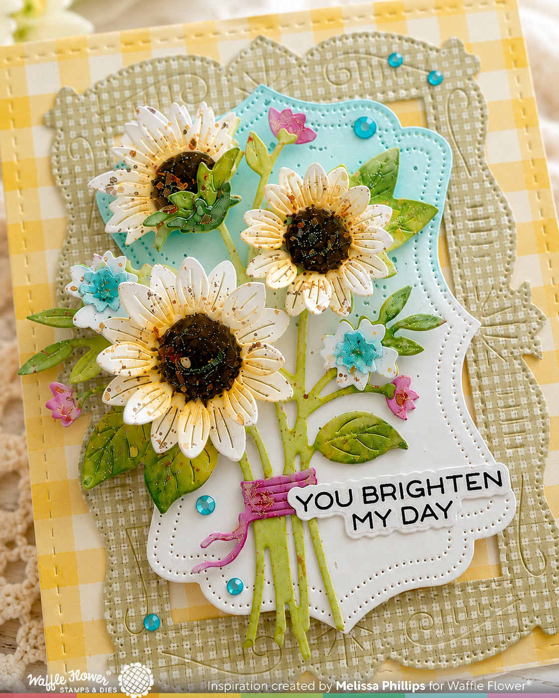 Waffle Flower Sunflower Bouquet Die - 422608