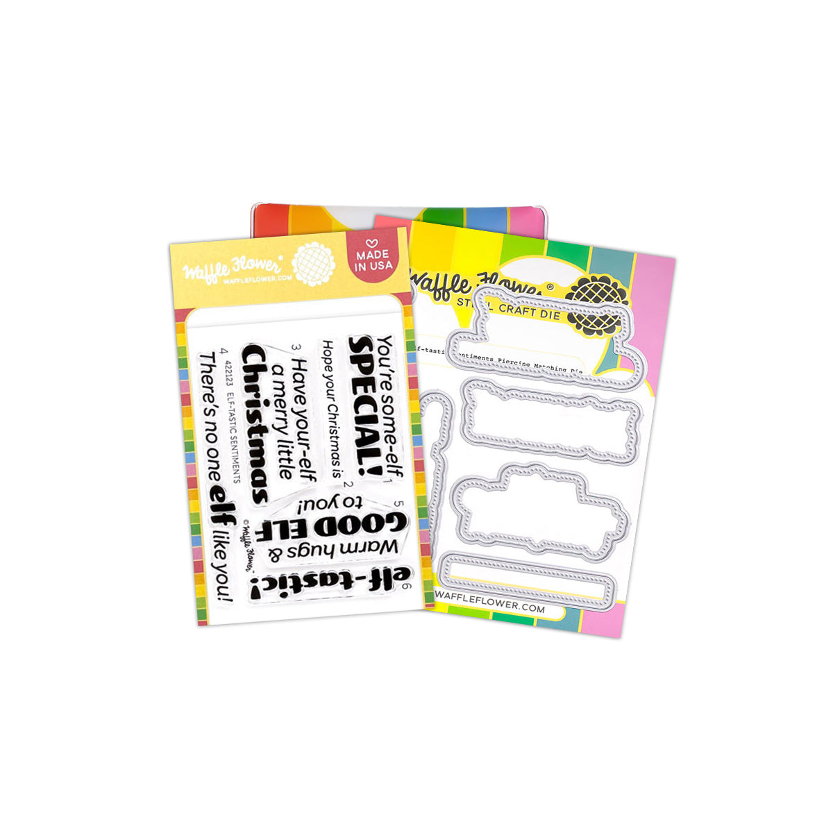 Waffle Flower Crafts Elf-tastic Sentiments Combo