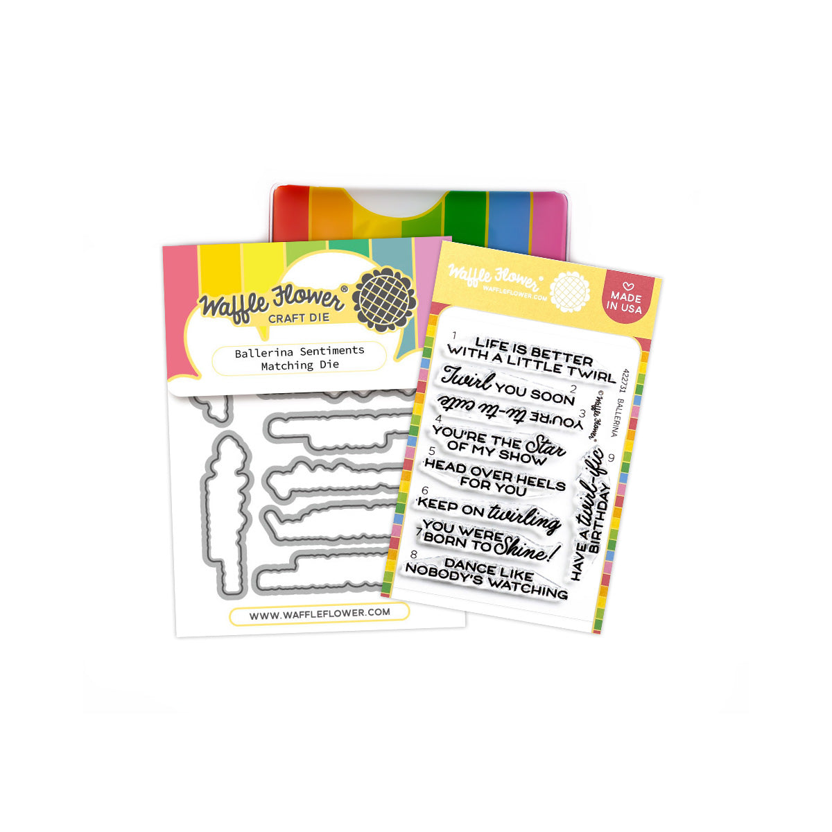 Waffle Flower Ballerina Sentiments Combo - WFC2731