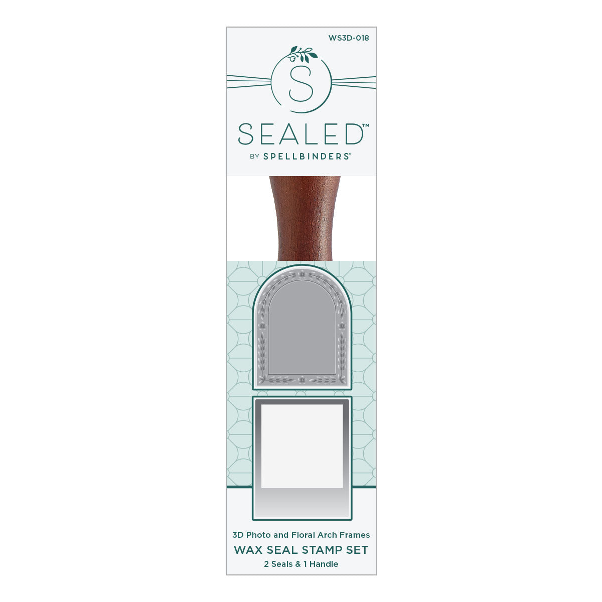Spellbinders 3D Photo & Floral Arch Frames 3D Wax Seal Stamps + Handle - WS3D-018
