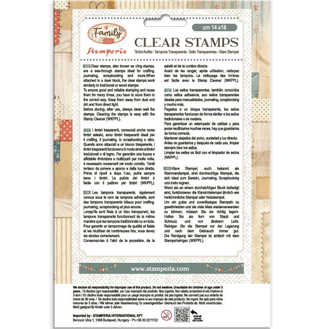 Stamperia Family Clear Stamp – Party (WTK233)