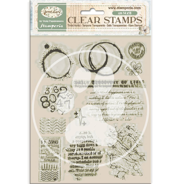 Stamperia Secret Diary Clear Stamp (WTK237)