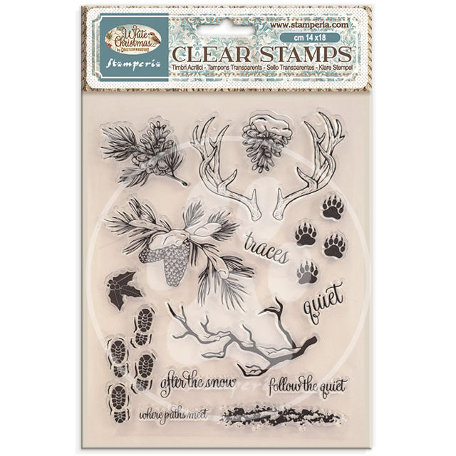 Stamperia White Christmas Clear Stamps by Cristina Radovan - WTK245