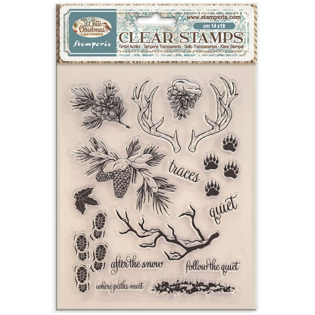 Stamperia White Christmas Clear Stamps by Cristina Radovan - WTK245