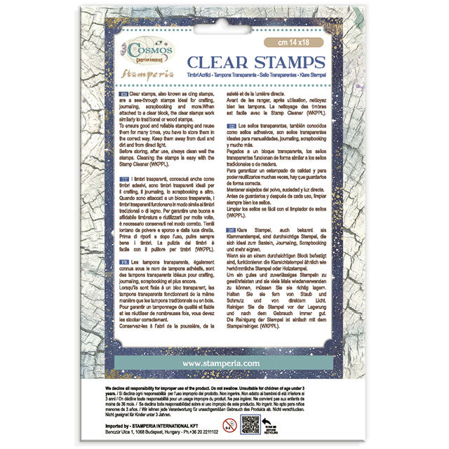 Stamperia Cosmos Clear Stamps by Cristina Radovan - WTK246