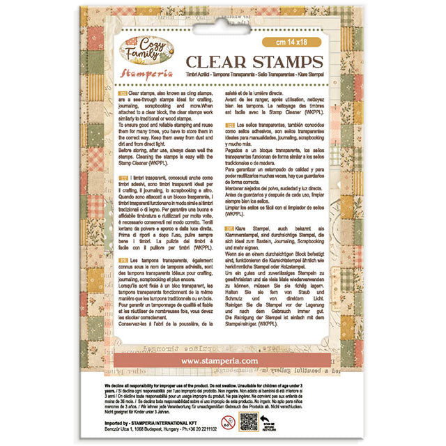 Stamperia Cozy Family Clear Stamps - WTK248