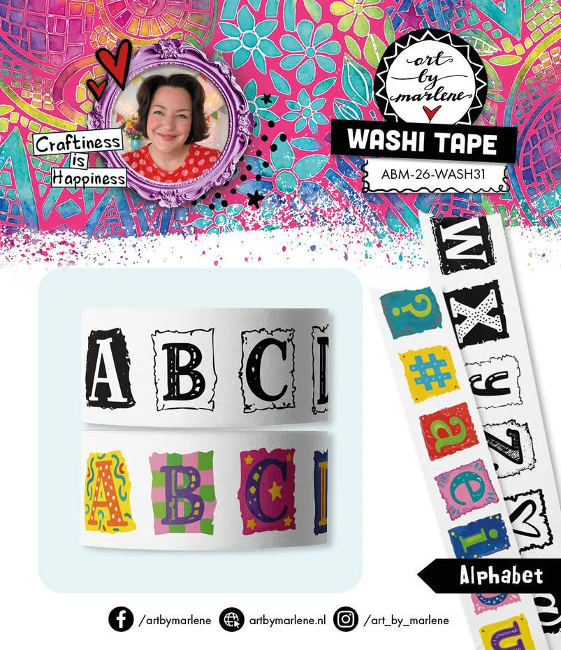 Studio Light Art By Marlene Washi Tape Alphabet - ABM-26-WASH31