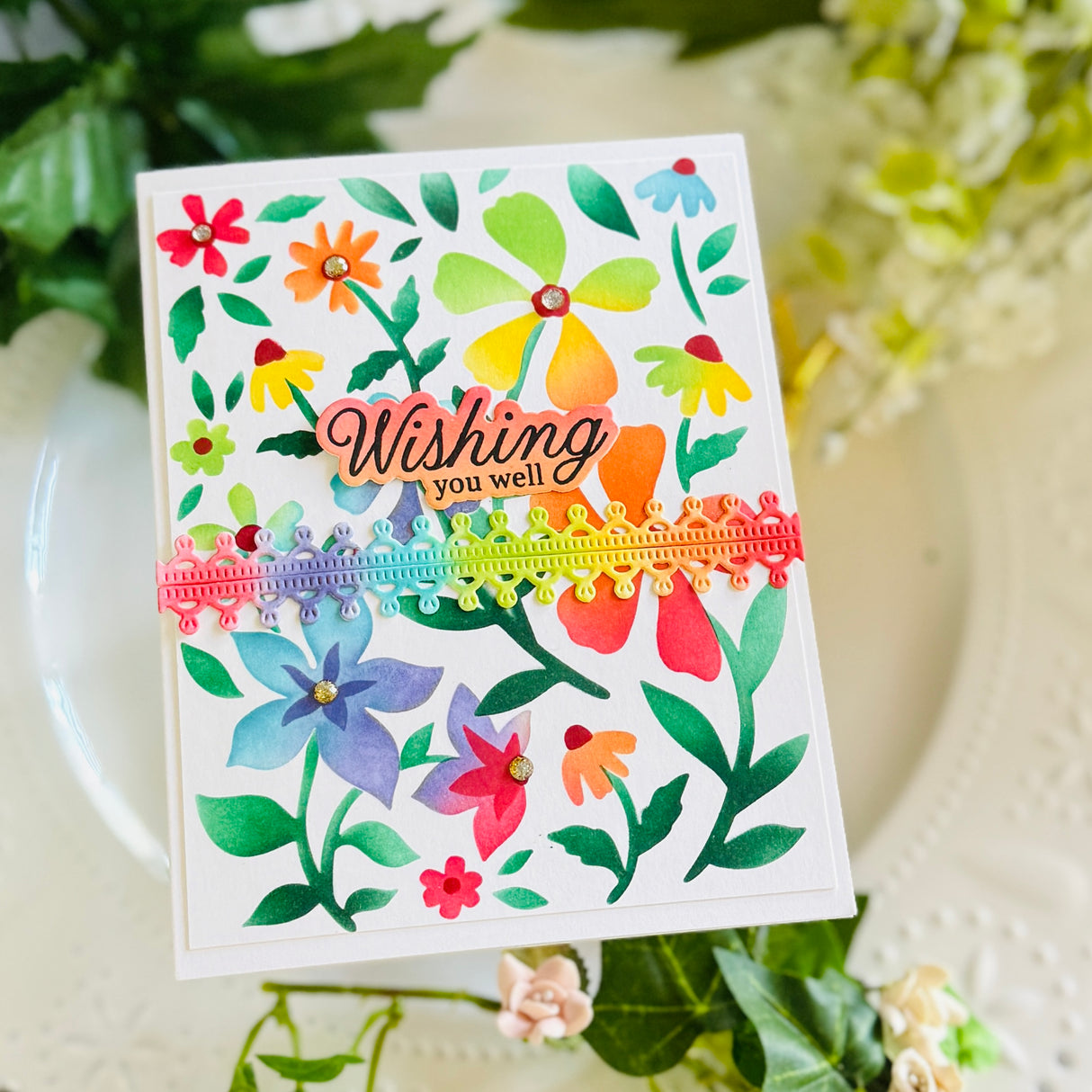 Pinkfresh Studio Wildflower Notes Stencil - 330526