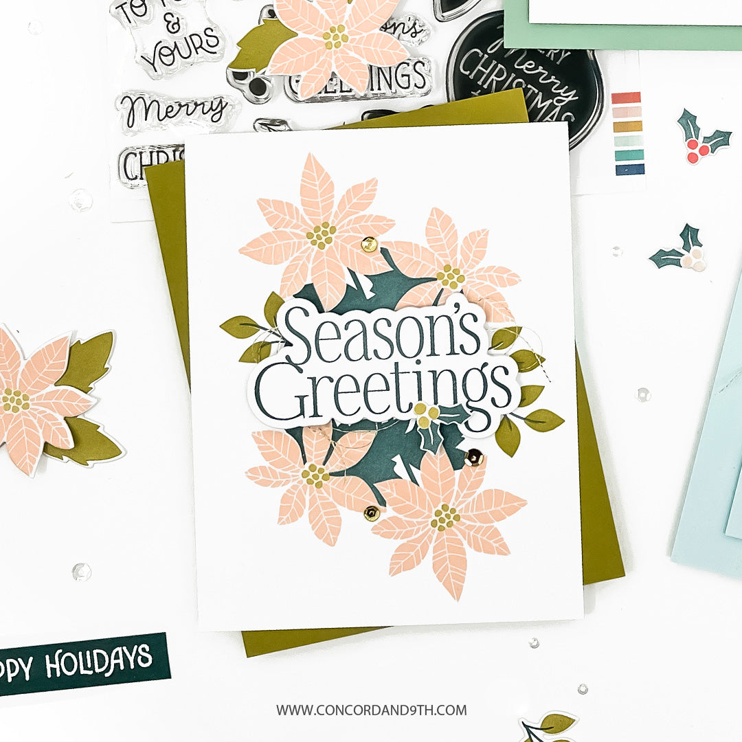 Concord & 9th Winter Bouquet Stamp and Die Bundle