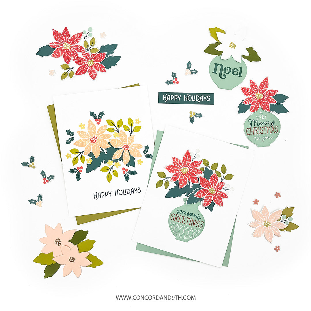 Concord & 9th Winter Bouquet Stamp and Die Bundle