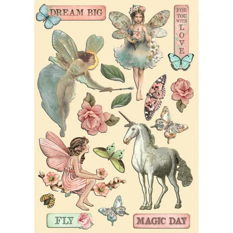 Stamperia Wonderland Colored Wooden Shape A5 (KLSP163)