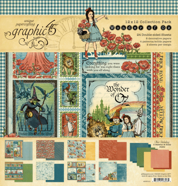 Graphic 45 Wonder of Oz 12×12 Collection Pack