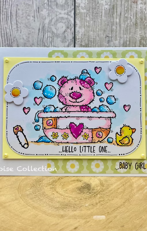 Woodware Bathtime A6 Clear Stamp Set by Françoise Read