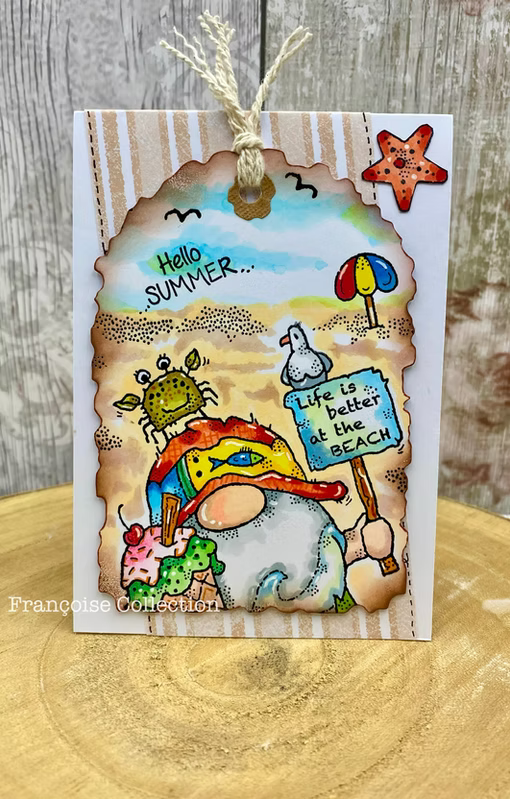 Woodware Beach Vibes A6 Clear Stamp Set by Françoise Read