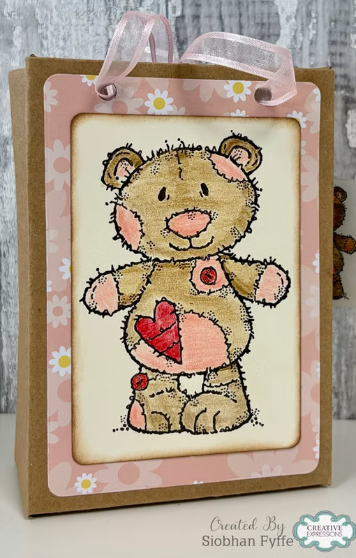 Woodware Bertie Bear A6 Clear Stamp Set by Françoise Read