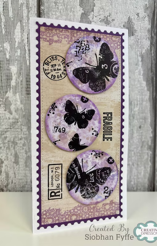Woodware Faux Stationery A6 Clear Stamp Set by Françoise Read