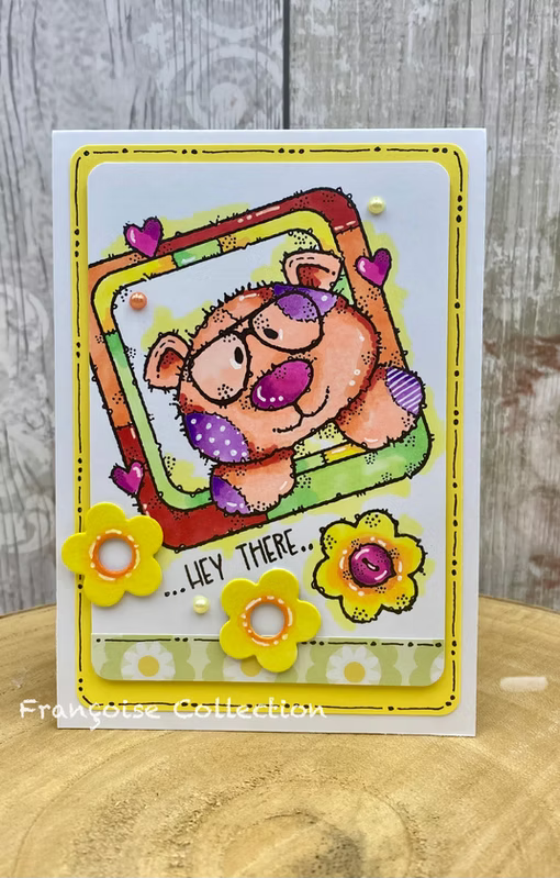 Woodware Groovy Bertie A6 Clear Stamp Set by Françoise Read
