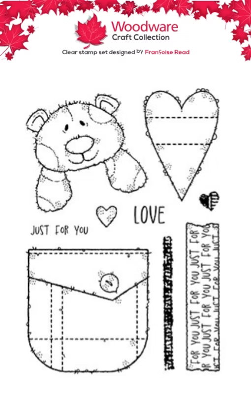 Woodware Pocketful of Love A6 Clear Stamp Set by Françoise Read
