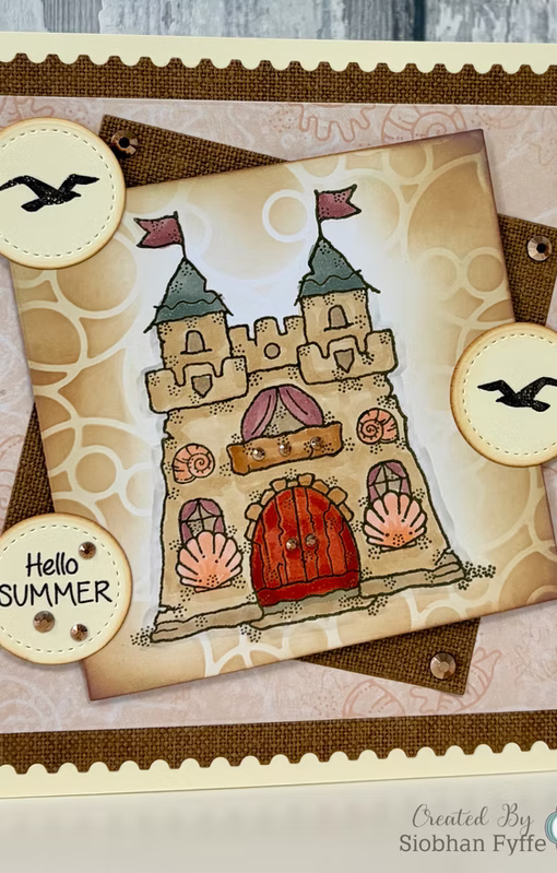 Woodware Sandcastle A6 Clear Stamp Set by Françoise Read