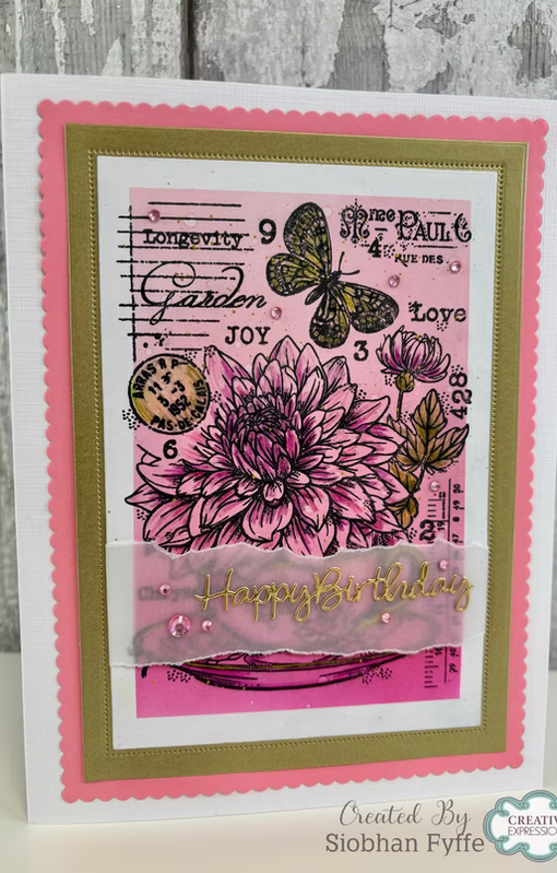 Woodware Tea Cup Blooms A6 Clear Stamp Set by Françoise Read