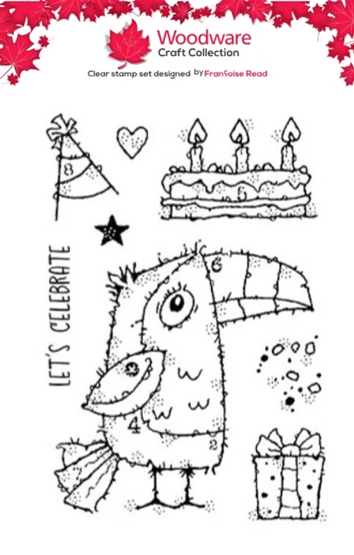 Woodware Tony Toucan A6 Clear Stamp Set by Françoise Read