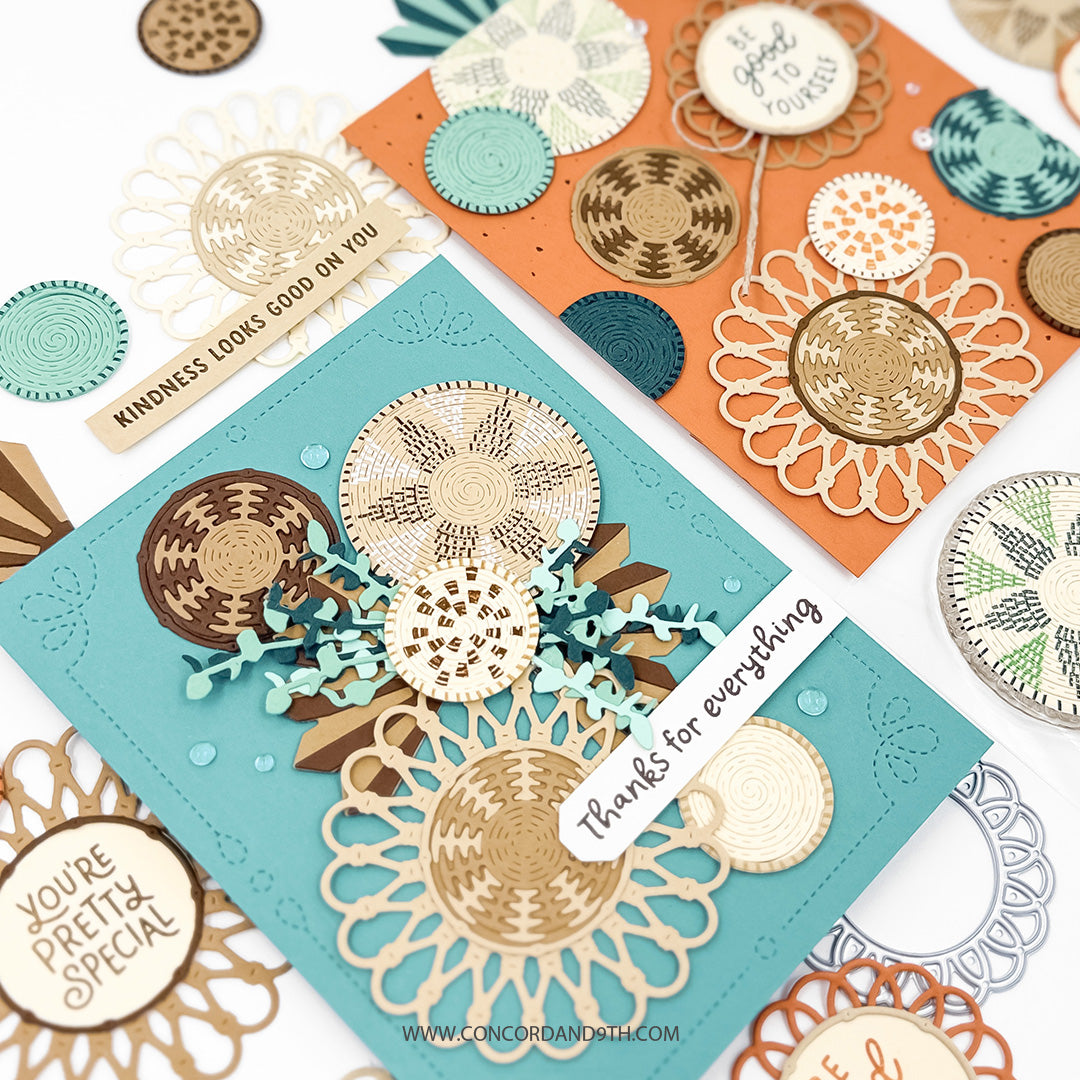 Concord & 9th Woven Words Stamp Set (4 x 6)& Die Bundle