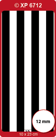 Stripes 12 mm 10x23 cm Silver